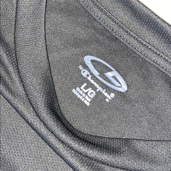 Champion Dark Gray Short Sleeve Workout Top | Sz L - Picture 3 of 6